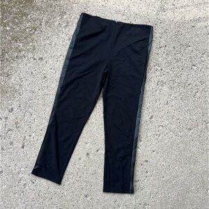 Black Pants with Vegan Leather Paneling Size 16 NEW WITH TAG